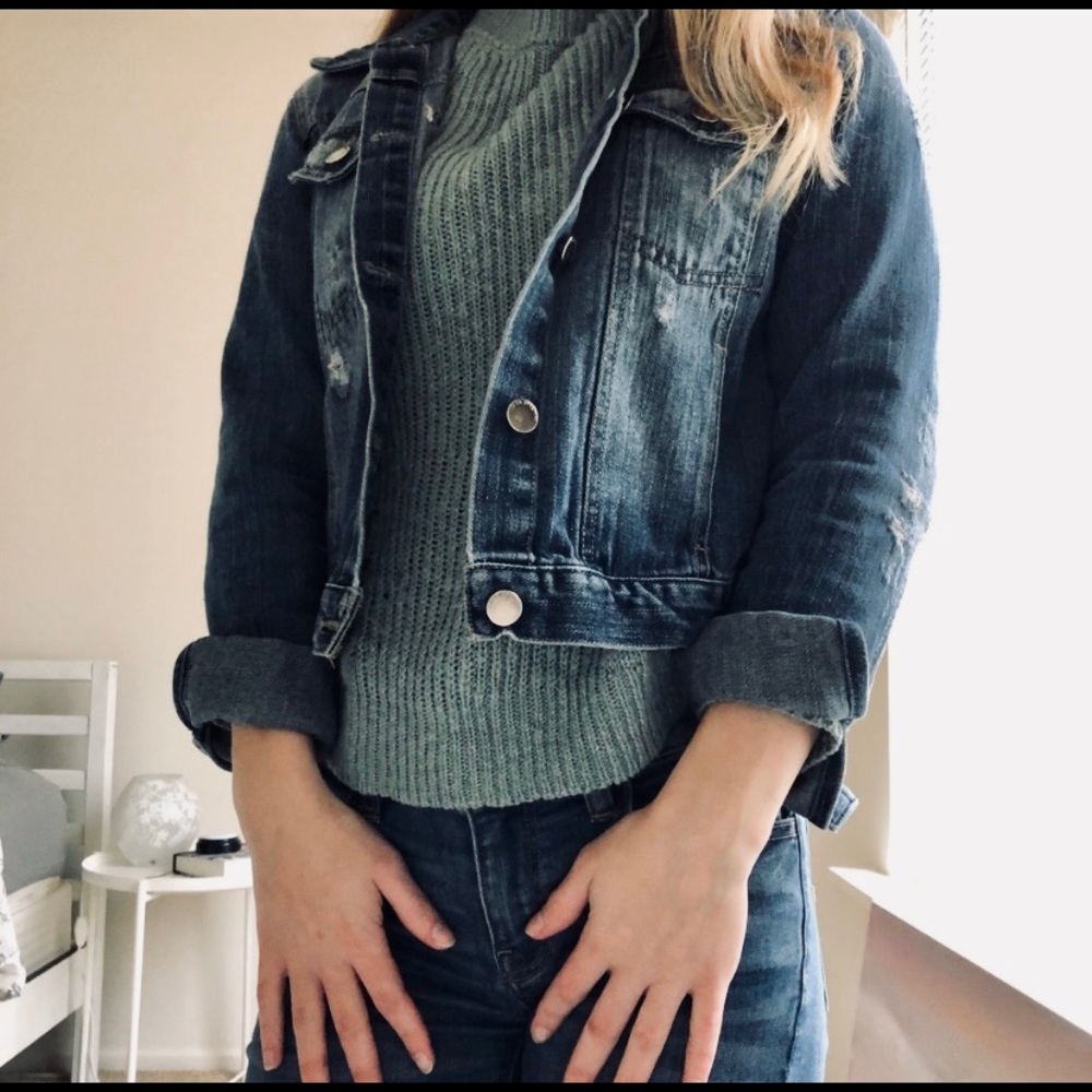 Distressed Jean Jacket - Picture 2 of 7